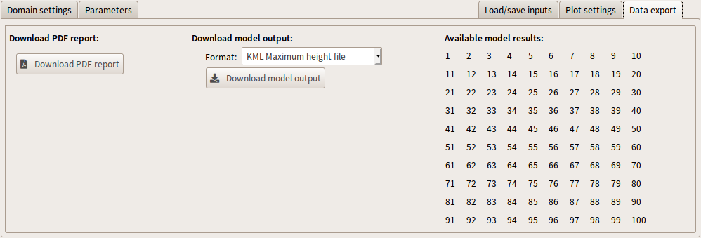 Data Export box